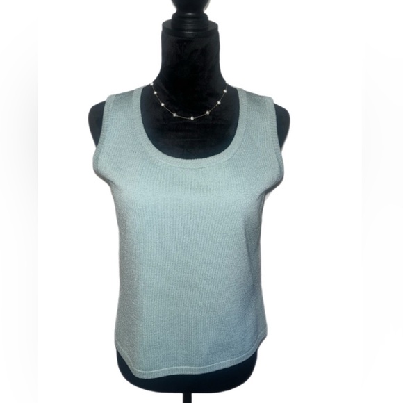 St. John Sport by St John Light Green Knit Tank Top- Small - Picture 1 of 5